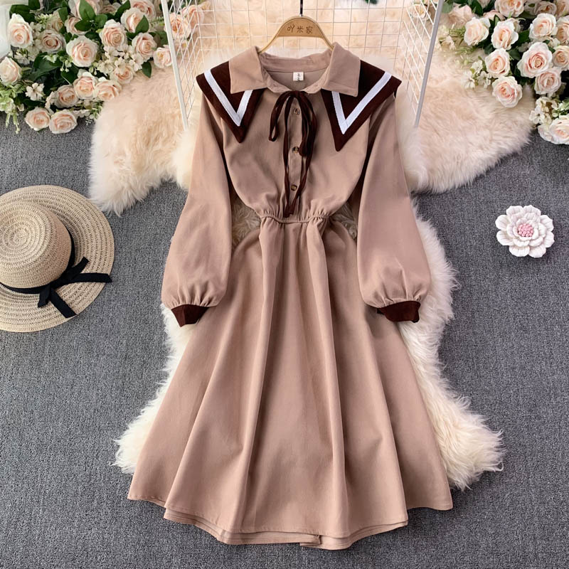 Sweater A Line Long Sleeve Dress Fashion Dress RF0279