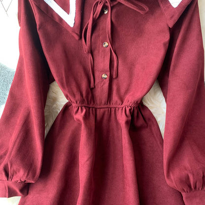 Sweater A Line Long Sleeve Dress Fashion Dress RF0279