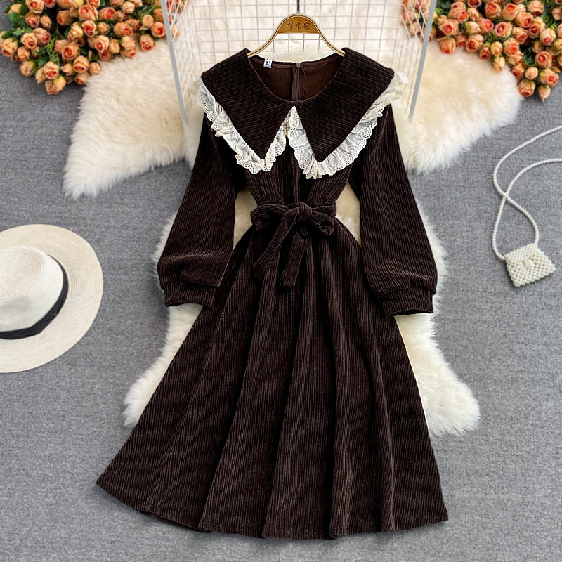 Lovely Autumn And Winter Long-sleeved Dress Fashion Girl Dress RF0276