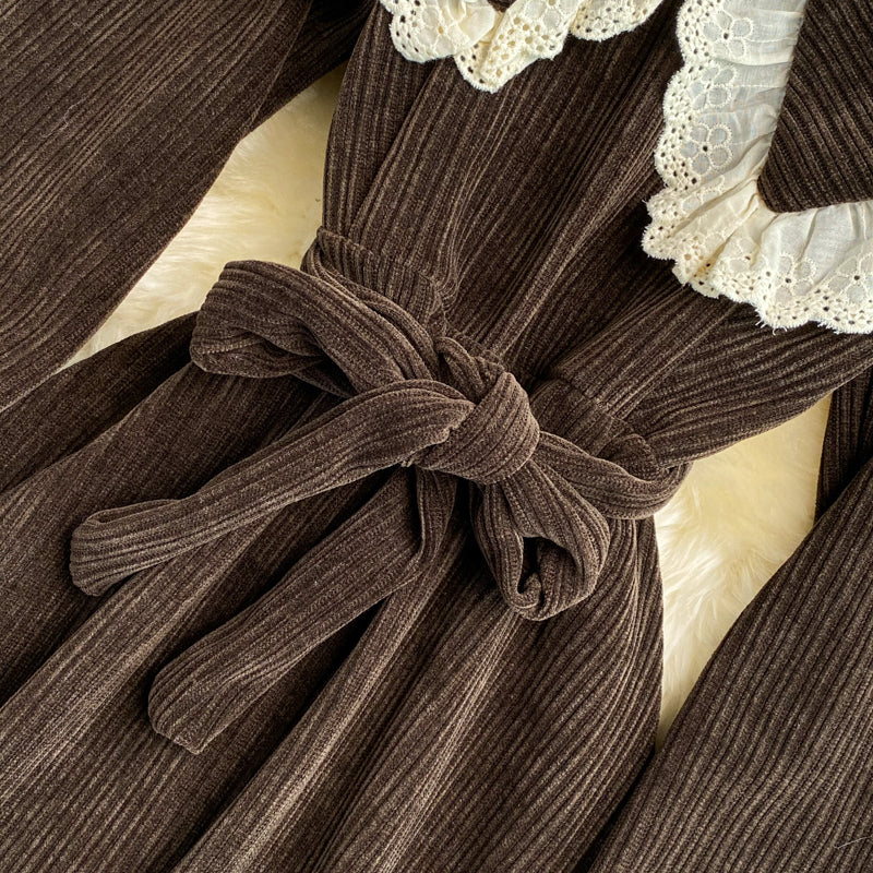 Lovely Autumn And Winter Long-sleeved Dress Fashion Girl Dress RF0276