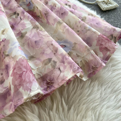 Robe courte à fleurs mignonne et tendance RF0262