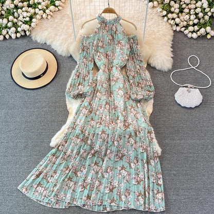 Stylish Floral A Line Chiffon Dress Fashion Dress RF0258