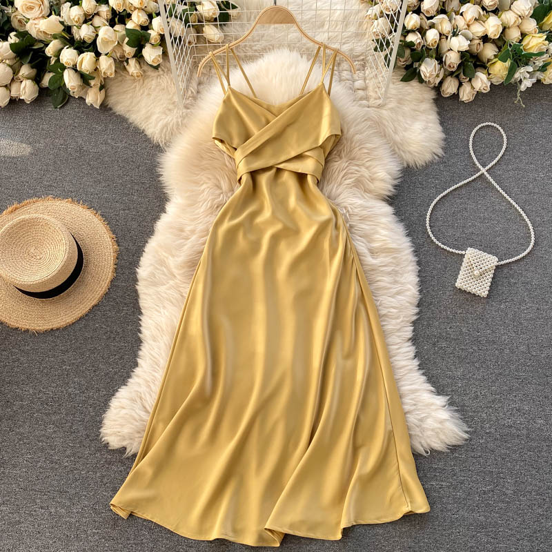 Cute Satin Short A Line Dress Fashion Dress RF0250