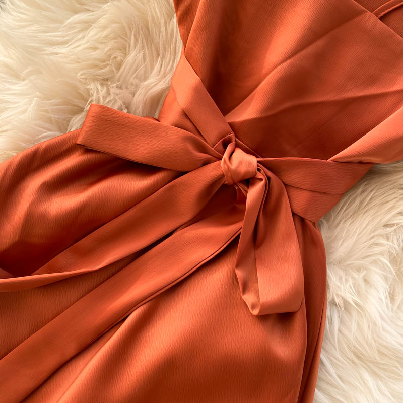 Cute Satin Short A Line Dress Fashion Dress RF0250