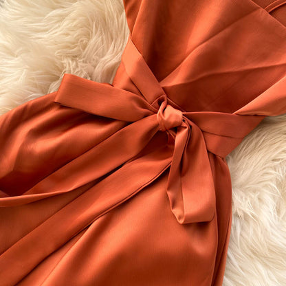 Cute Satin Short A Line Dress Fashion Dress RF0250