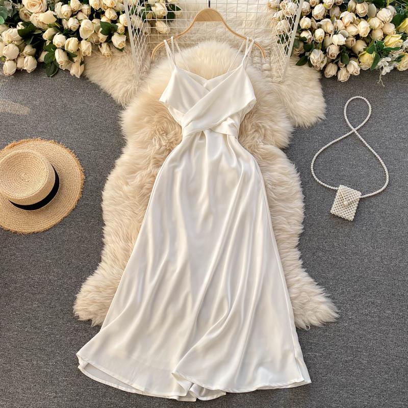 Cute Satin Short A Line Dress Fashion Dress RF0250