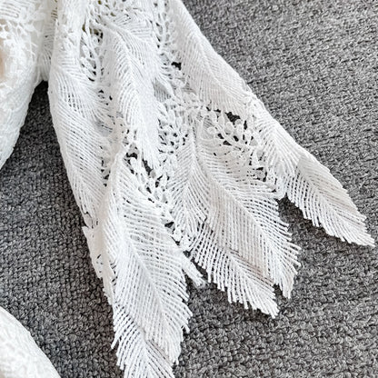 White Lace Short Dress Fashion Dress RF0247