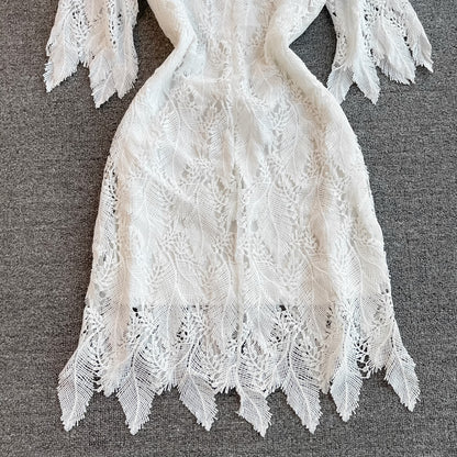 White Lace Short Dress Fashion Dress RF0247