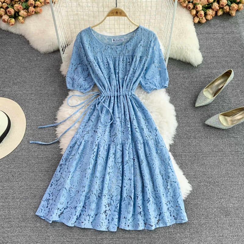Cute Lace A Line Dress Lace Fashion Dress RF0243
