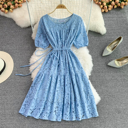 Cute Lace A Line Dress Lace Fashion Dress RF0243