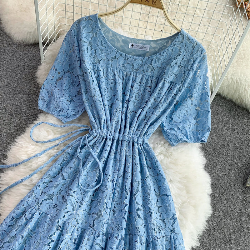 Cute Lace A Line Dress Lace Fashion Dress RF0243