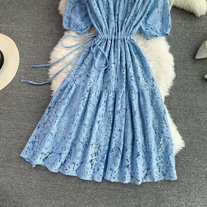 Cute Lace A Line Dress Lace Fashion Dress RF0243