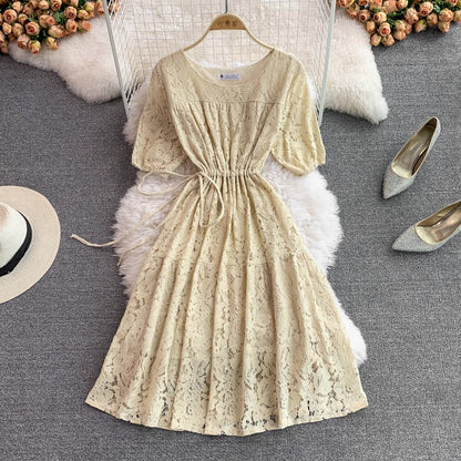 Cute Lace A Line Dress Lace Fashion Dress RF0243