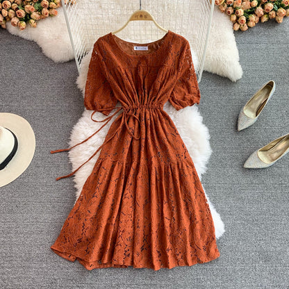 Cute Lace A Line Dress Lace Fashion Dress RF0243