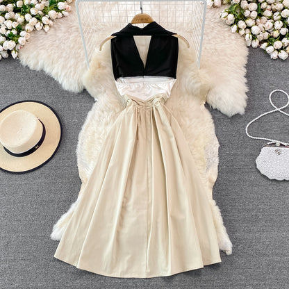 Stylish Halterneck Backless Dress A Line Fashion Dress RF0238