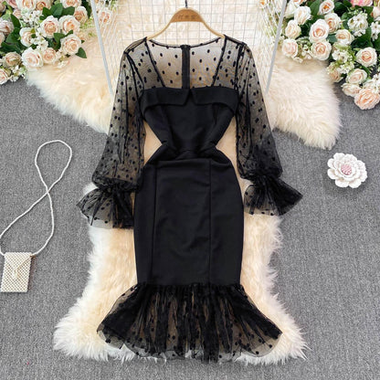 Sexy Long Sleeve Short Dress Fashion Dress RF0229