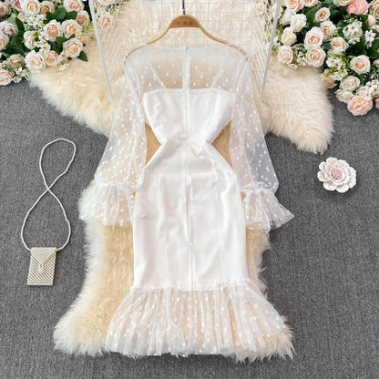 Sexy Long Sleeve Short Dress Fashion Dress RF0229