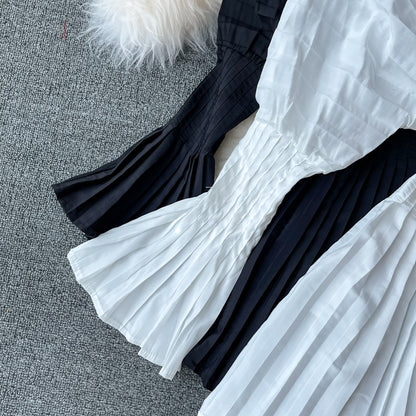 Unique V Neck Long Sleeve Dress Fashion Dress RF0226