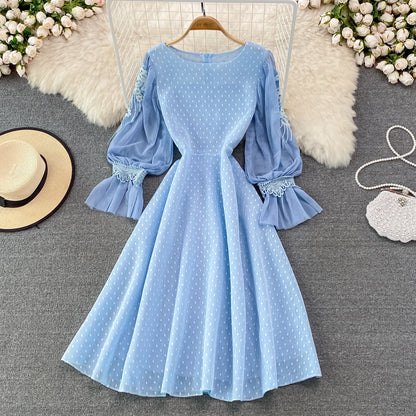 Cute Lace Long Sleeve Dress A Line Fashion Dress RF0222