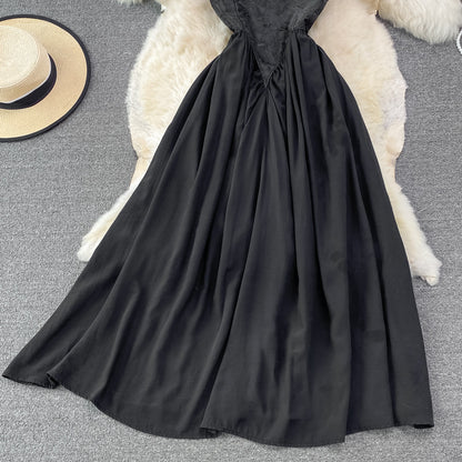 Cute Black A Line Dress Black Fashion Dress RF0220