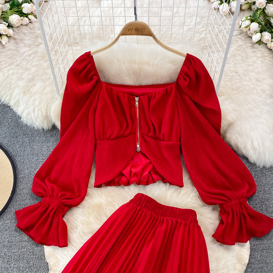 Stylish Two Pieces Dress A Line Fashion Dress RF0218