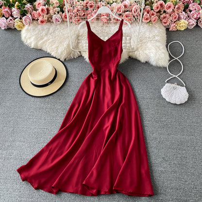 Simple V Neck Short Dress A Line Fashion Dress RF0210