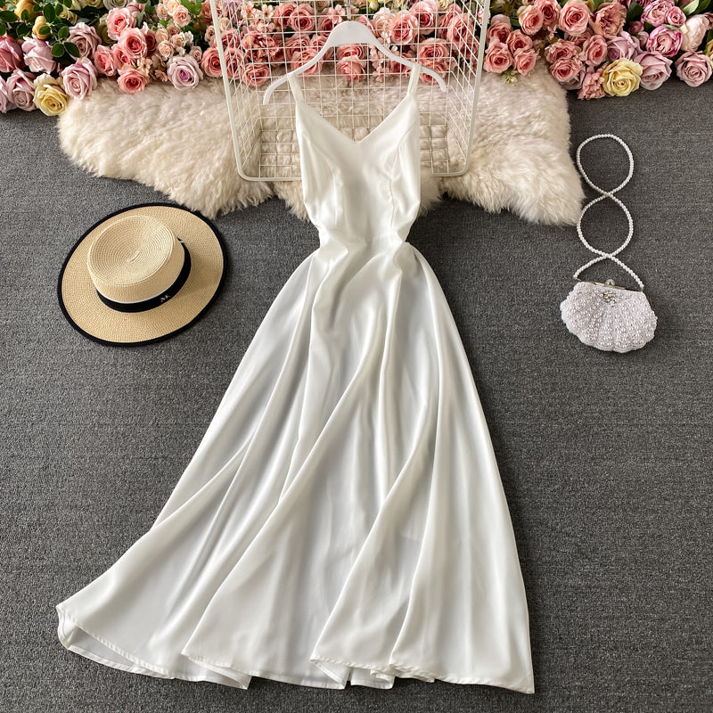 Simple V Neck Short Dress A Line Fashion Dress RF0210