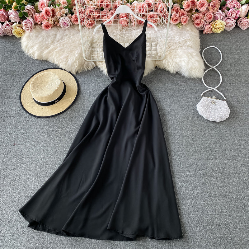 Simple V Neck Short Dress A Line Fashion Dress RF0210
