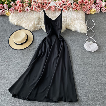Simple V Neck Short Dress A Line Fashion Dress RF0210