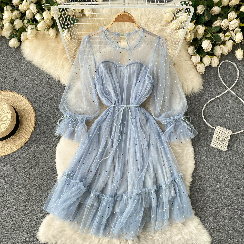 Cute Tulle Long Sleeve Dress Fashion Dress RF0207