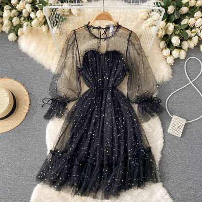 Cute Tulle Long Sleeve Dress Fashion Dress RF0207