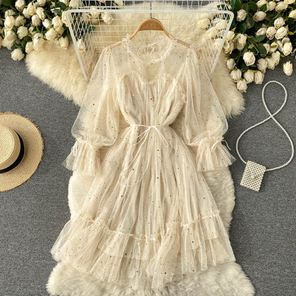 Cute Tulle Long Sleeve Dress Fashion Dress RF0207