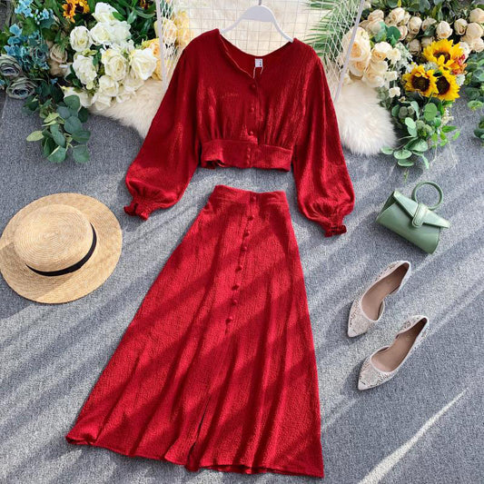 Cute Two Pieces Long Sleeve Dress Fashion Dress RF0202