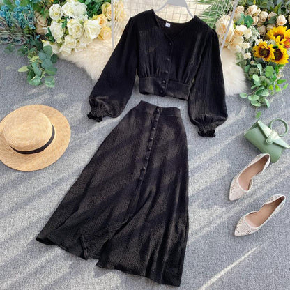 Cute Two Pieces Long Sleeve Dress Fashion Dress RF0202