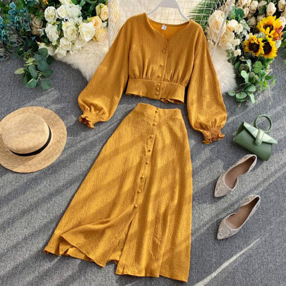Cute Two Pieces Long Sleeve Dress Fashion Dress RF0202