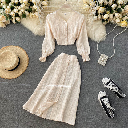 Cute Two Pieces Long Sleeve Dress Fashion Dress RF0202