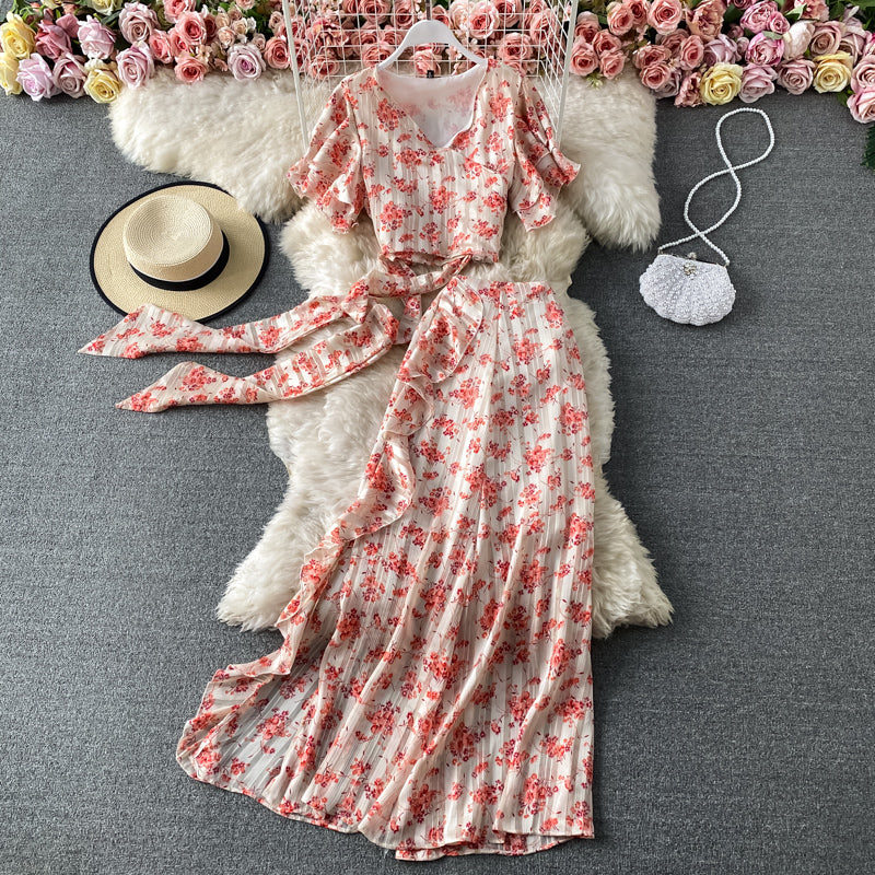 Cute Printed Two-piece Dress Fashion Dress RF0201