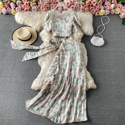 Cute Printed Two-piece Dress Fashion Dress RF0201