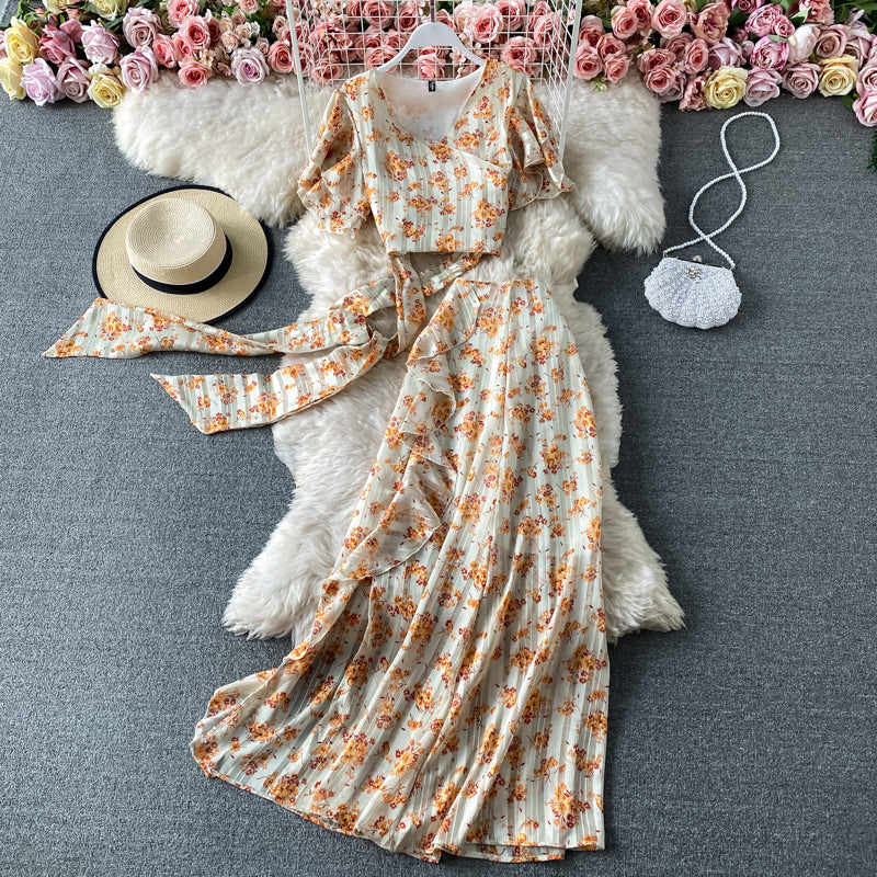 Cute Printed Two-piece Dress Fashion Dress RF0201