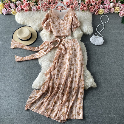 Cute Printed Two-piece Dress Fashion Dress RF0201