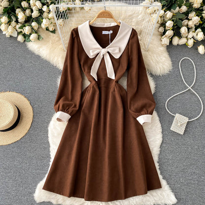 Lovely Bow-knot Long-sleeved Dress RF0192