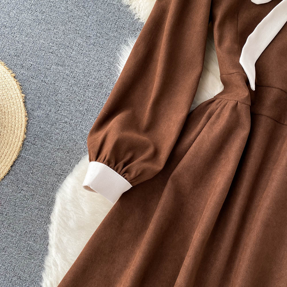 Lovely Bow-knot Long-sleeved Dress RF0192