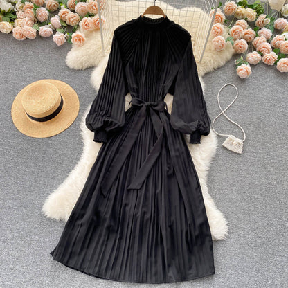 Simple Chiffon Long Sleeve Dress A Line Fashion Dress RF0187