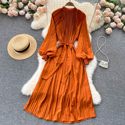 Simple Chiffon Long Sleeve Dress A Line Fashion Dress RF0187