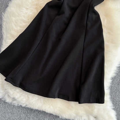 Black Lace Short Dress Black Fashion Dress RF0178