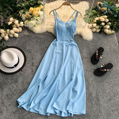 Robe courte trapèze en mousseline de soie, jolie robe tendance RF0177