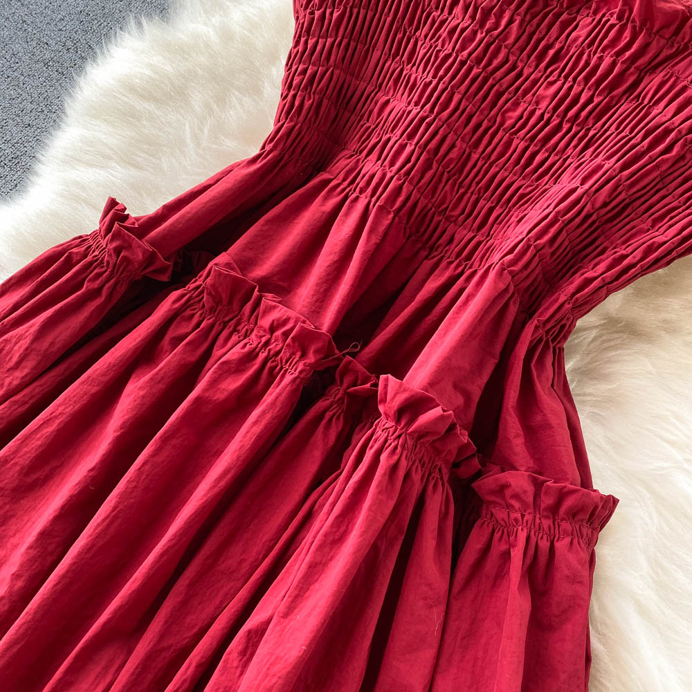 Red A Line Short Dress Fashion Girl Dress RF0175