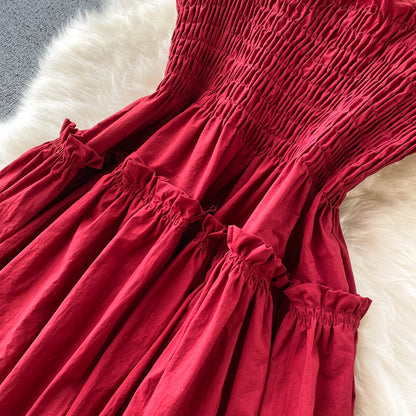 Red A Line Short Dress Fashion Girl Dress RF0175