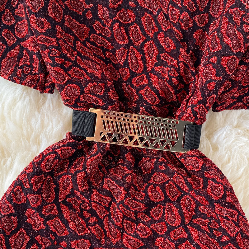 Robe courte élégante à col en V pour femme, RF0165