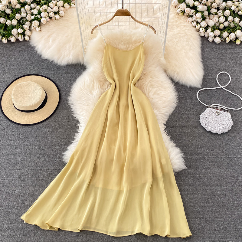 Yellow A Line Short Dress Fashion Girl Dress RF0163